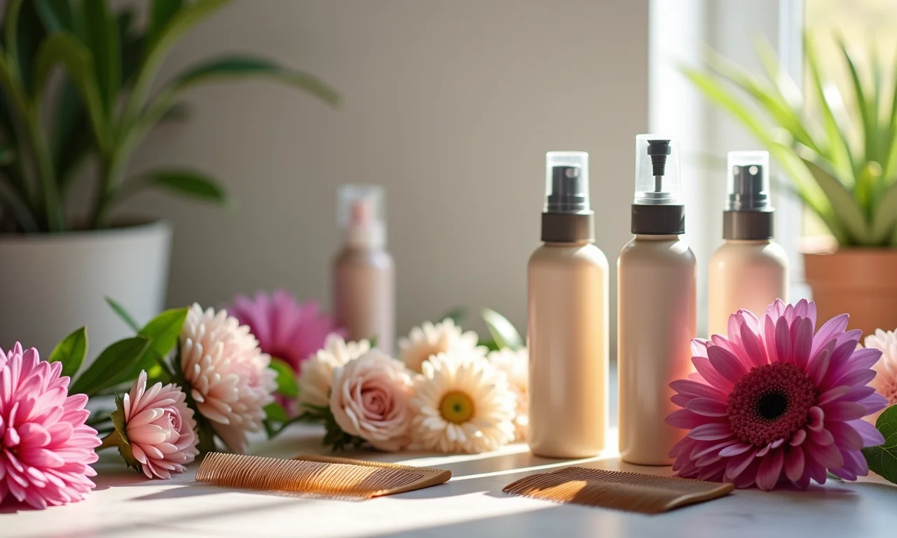 Produtos para penteados com coroa de flores.