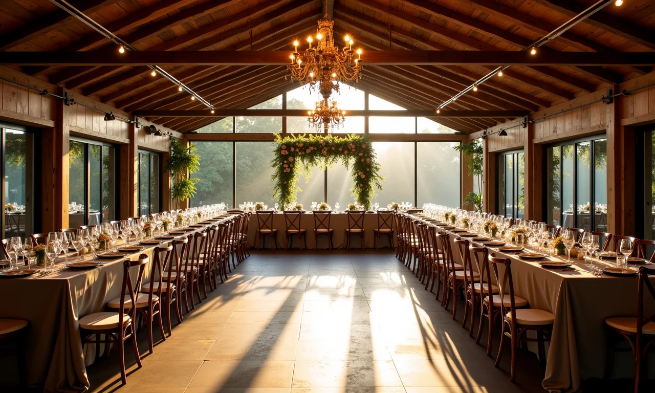 Recepção de casamento com banda e DJ lado a lado.