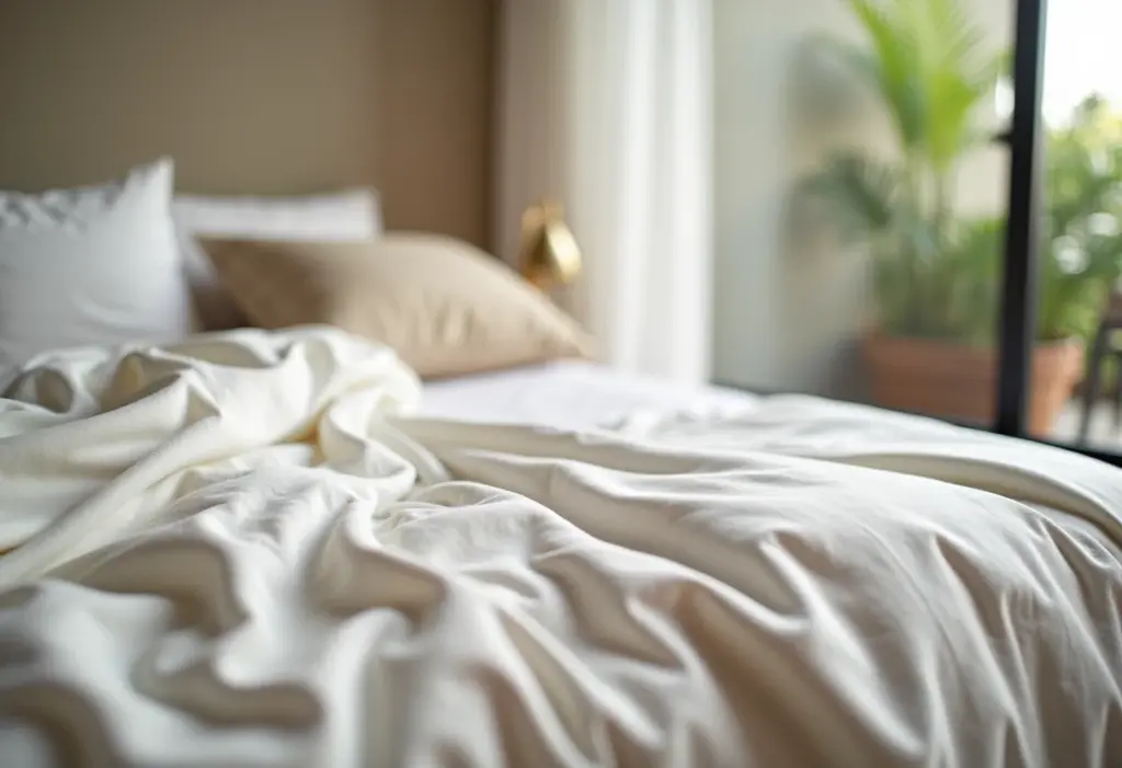 Roupa de cama sustentável e elegante para noivas modernas