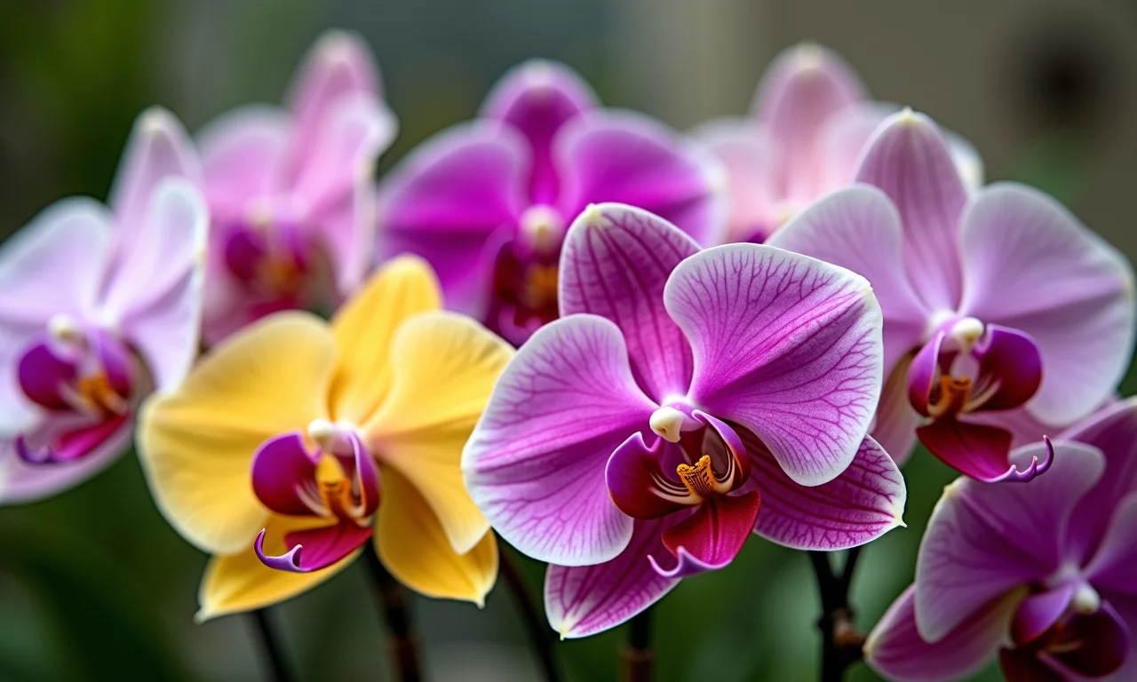 Seleção de orquídeas para casamentos.