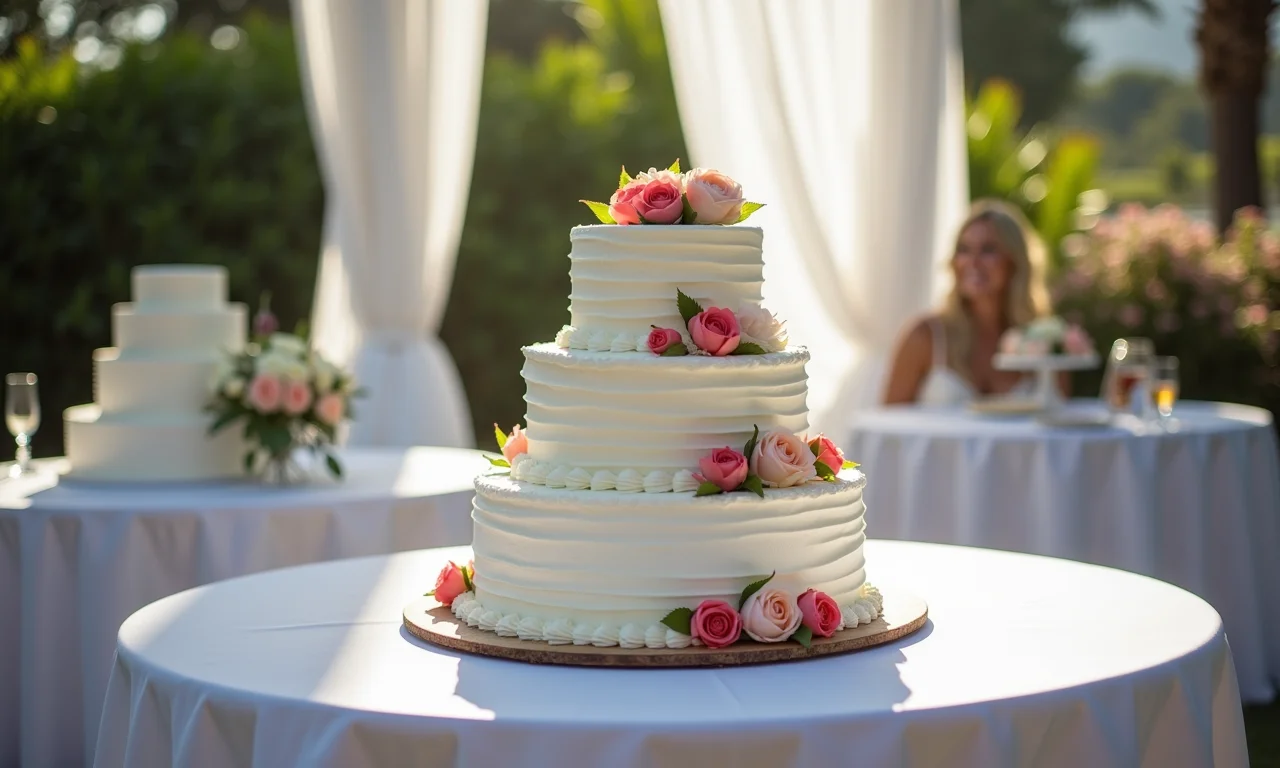 Tamanho ideal do letreiro atrás da mesa do bolo.
