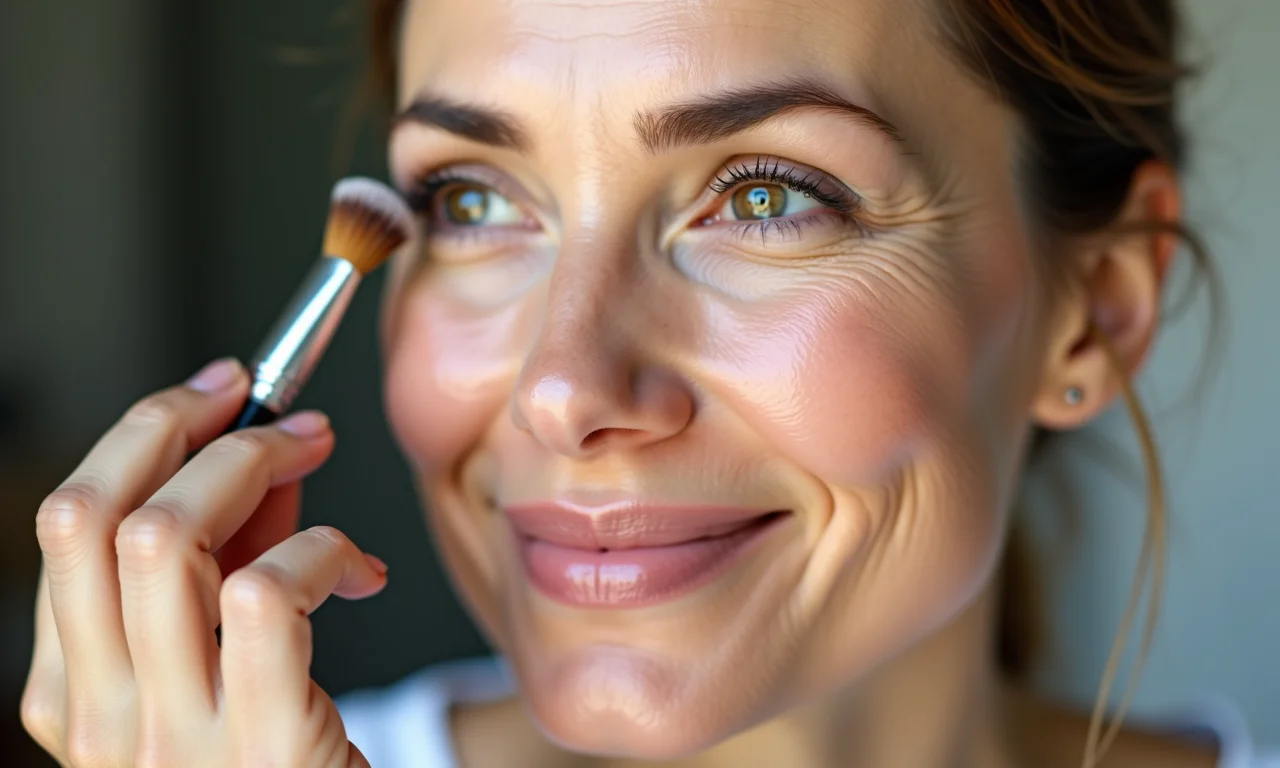 Técnicas de maquiagem para disfarçar rugas.