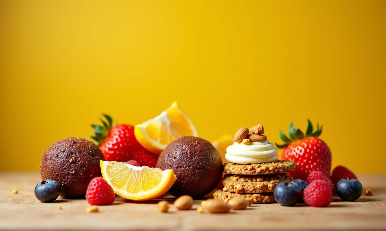 Variedade de snacks brasileiros para repor as energias após a festa.