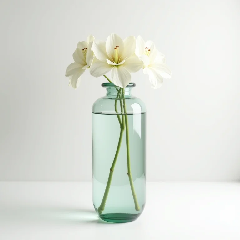 Vaso de vidro alto ideal para arranjos florais