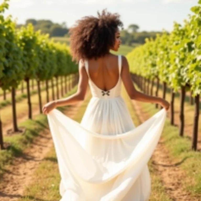 Vestidos leves e fluidos para casamento no campo