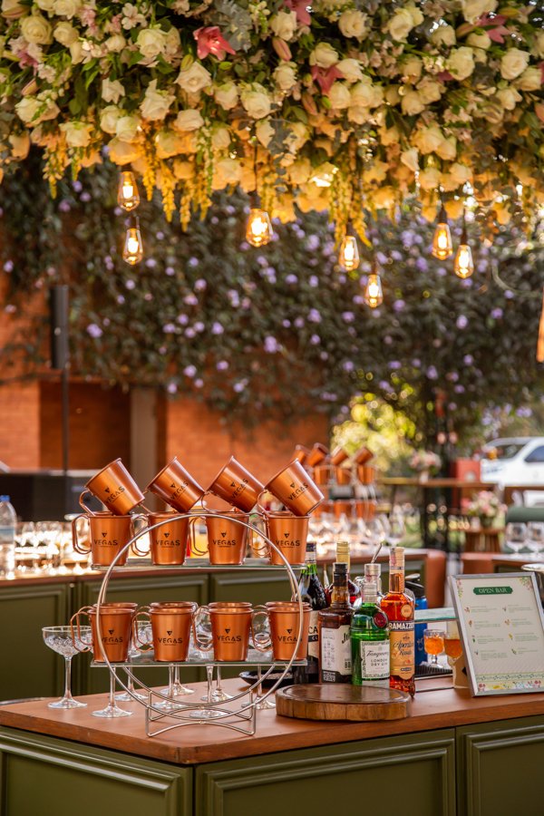 bar para casamento e bebidas