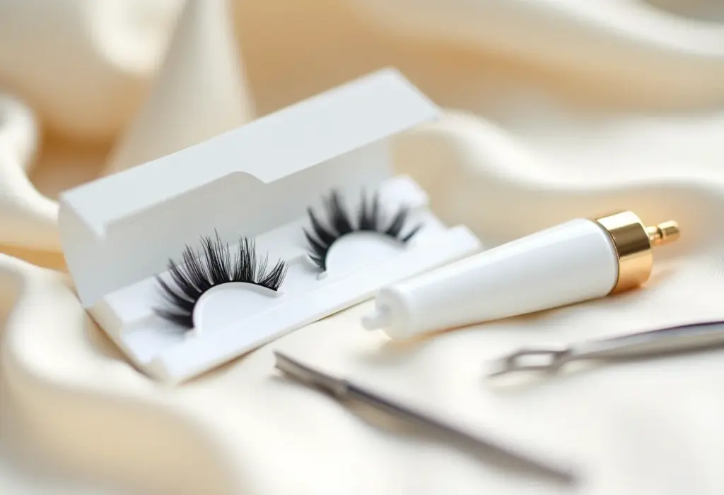 Acessórios para cílios de noiva, incluindo cílios postiços e cola