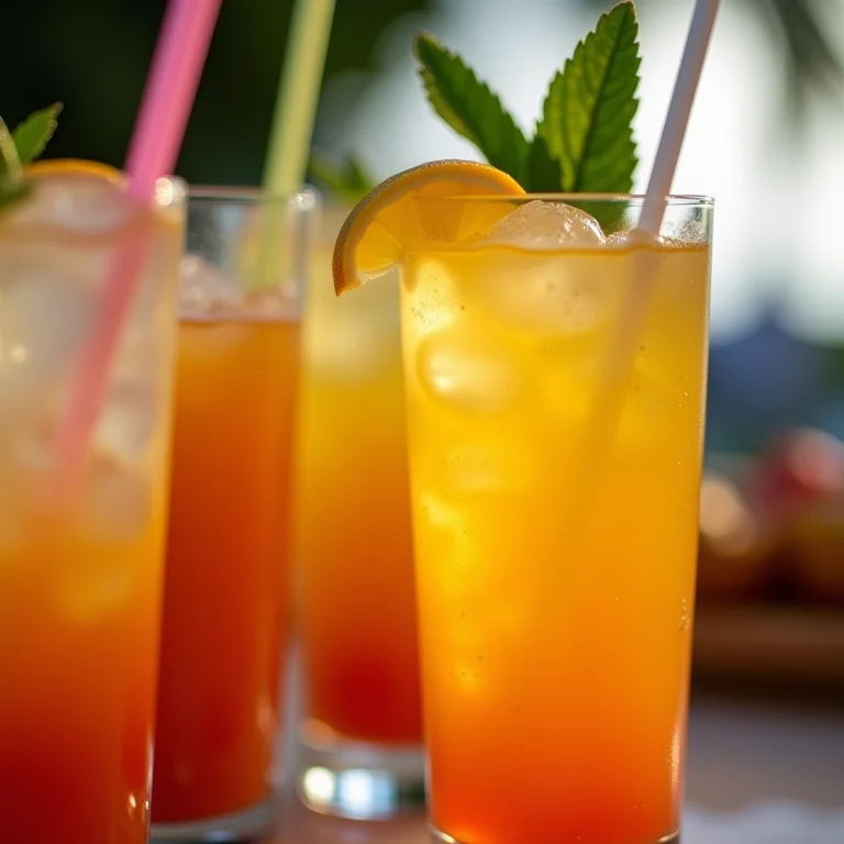 Bebidas refrescantes em casamento na praia