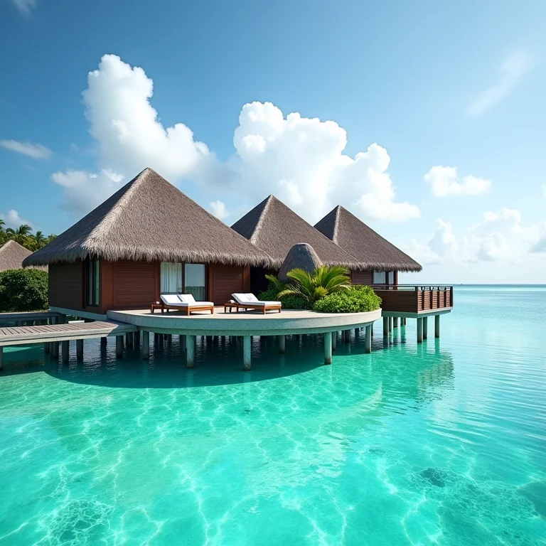 Bungalow sobre a água nas Maldivas para lua de mel
