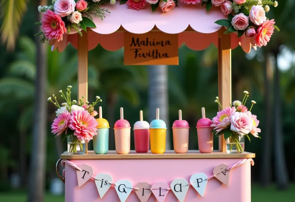 Carrinho de picolé: Refresque seu casamento com charme e sabor! Carrinho de picolé decorado para casamento em estilo brasileiro