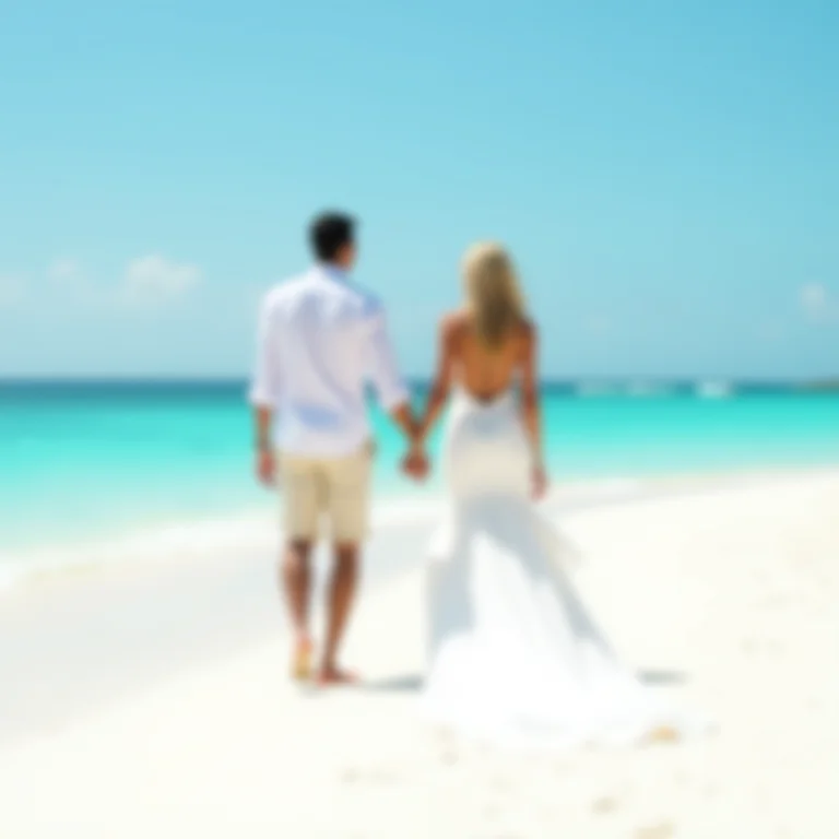 Casal brasileiro em praia paradisíaca em Zanzibar