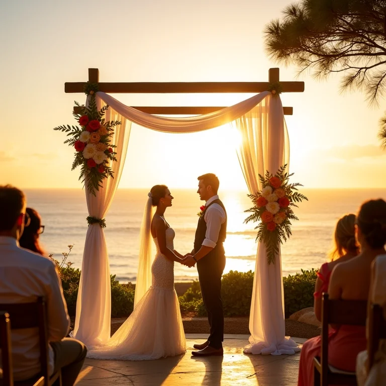 Cerimônia de casamento com vista panorâmica no Kûara Hotel, Arraial d'Ajuda.