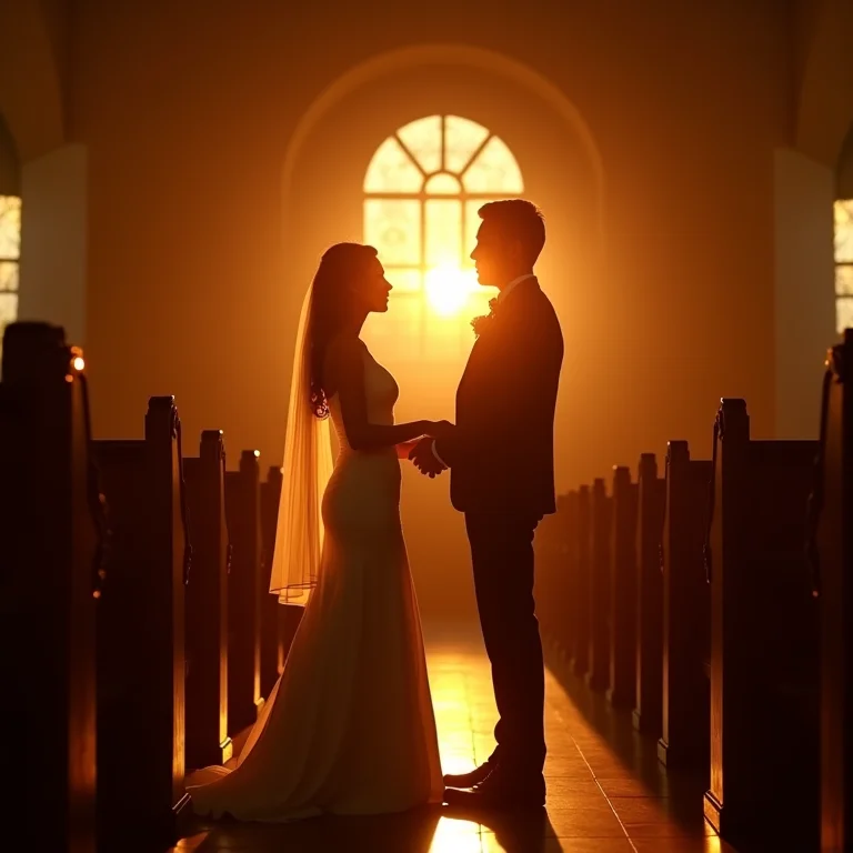 Cerimônia de casamento em igreja colonial em Raposos