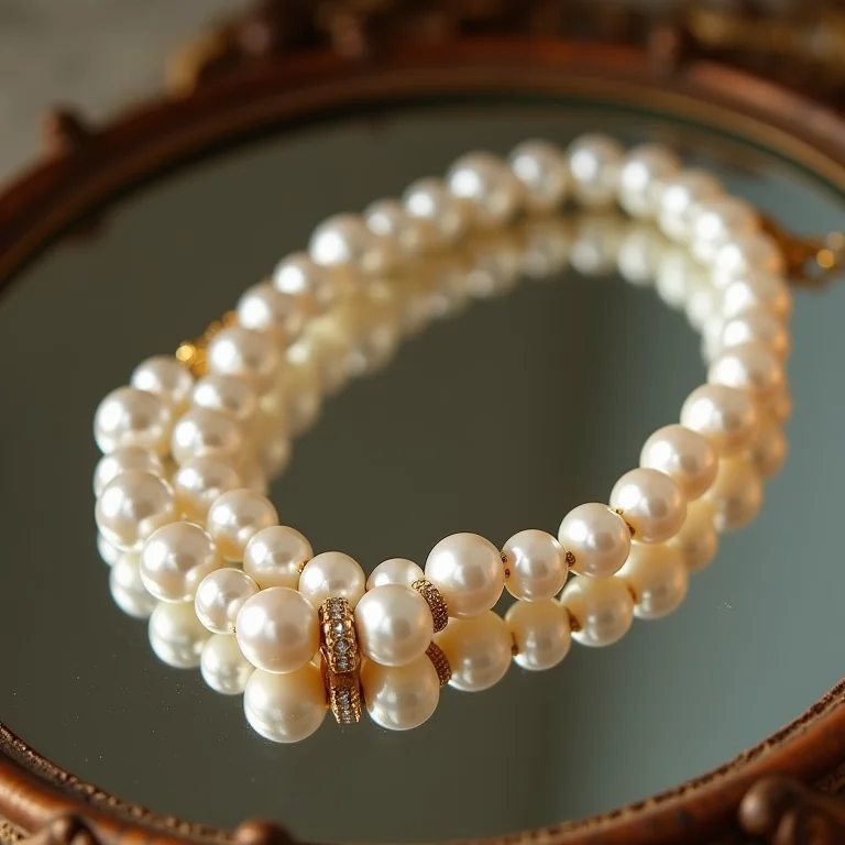 Colar de pérolas para noiva em estilo vintage