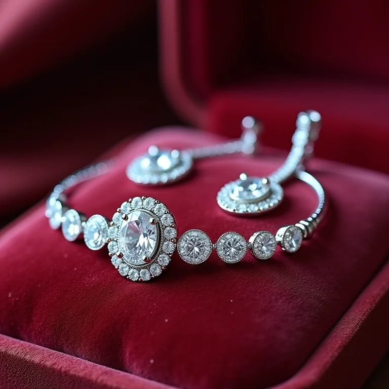 Conjunto de joias de zircônia para noivas