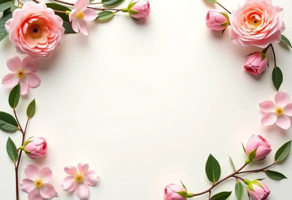 Convite de casamento elegante com detalhes florais.