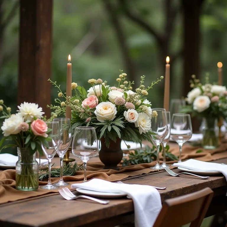Decoração rústica e elegante em casamento em Resplendor