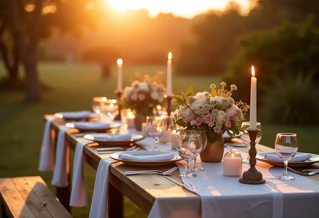 Decoração rústica e romântica para casamento ao ar livre em Mogi Mirim.