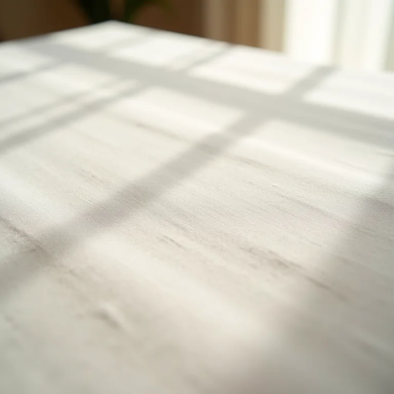 Detalhe da textura de uma toalha de mesa de algodão