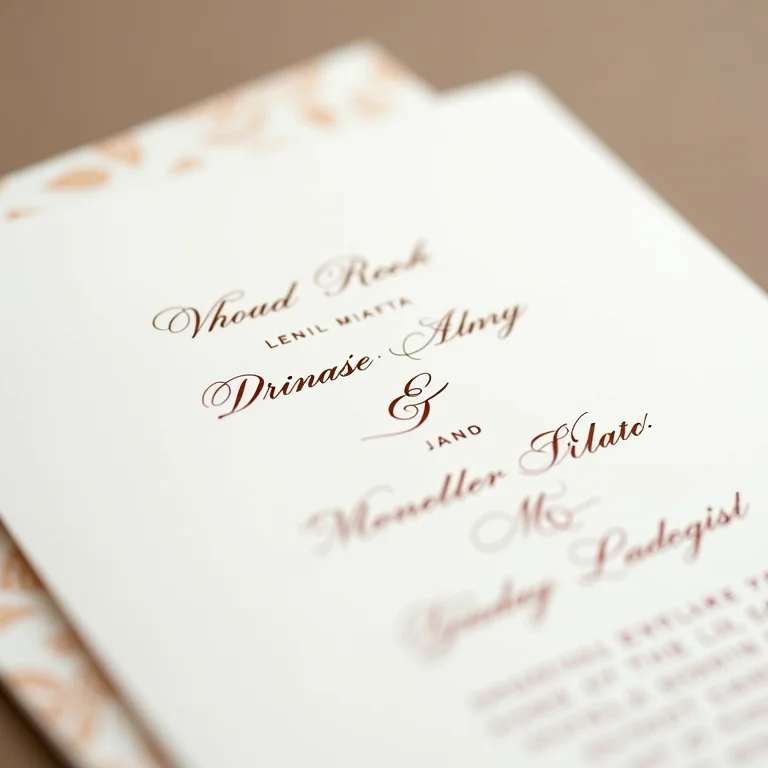 Detalhe de convite de casamento com sugestões de dress code.