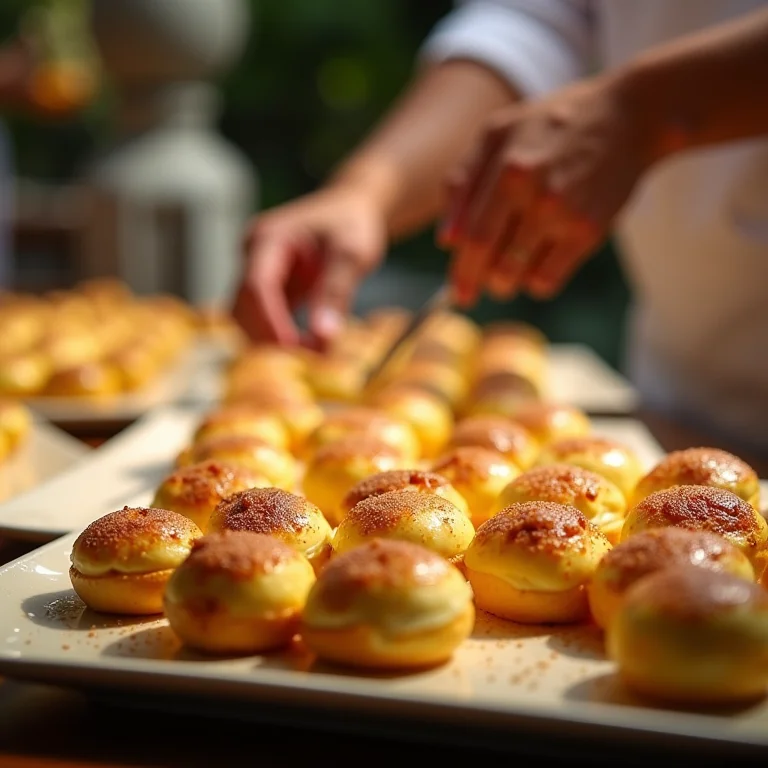 Estação de pastel feita na hora em casamento brasileiro