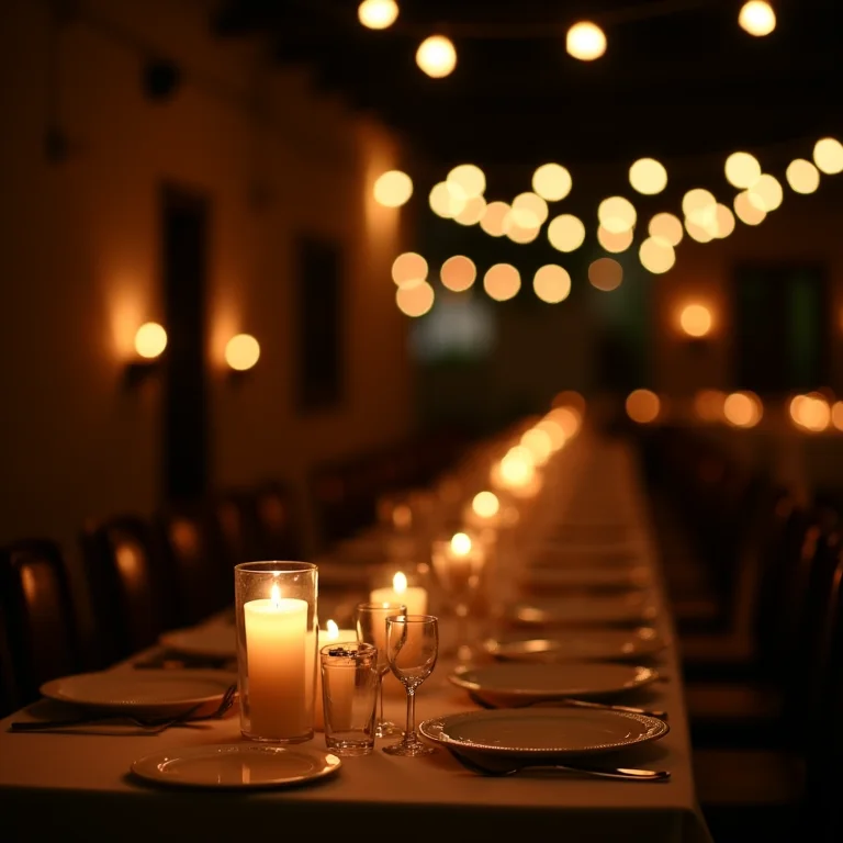 Iluminação aconchegante em recepção de casamento em fazenda brasileira