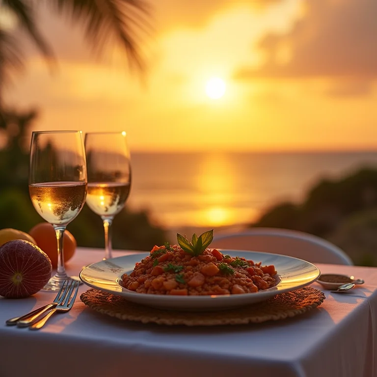 Jantar romântico com Moqueca Baiana à beira-mar na Bahia