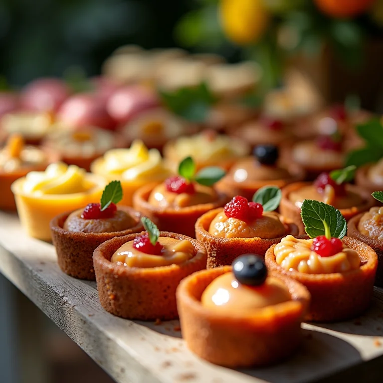 Mesa de buffet de casamento brasileiro repleta de doces tradicionais e sobremesas gourmet.