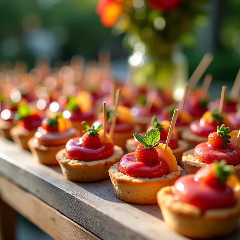 Mesa de comidas e bebidas deliciosas em chá de lingerie