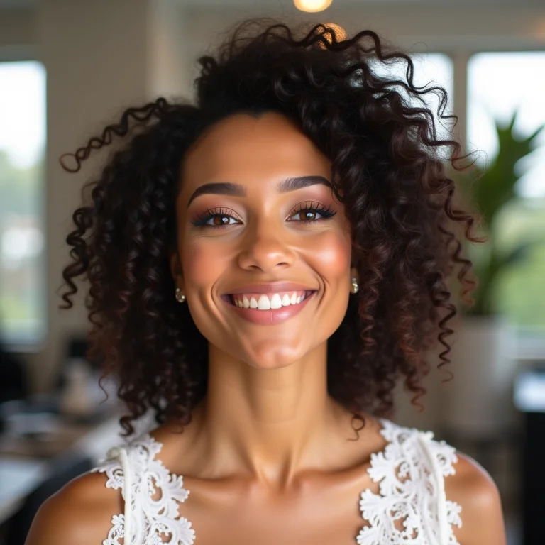 Noiva brasileira colocando extensões de cílios