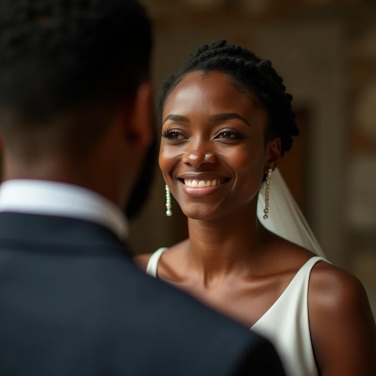 Noivo emocionado ao ver a noiva caminhando para o altar em sítio em Mogi Mirim.