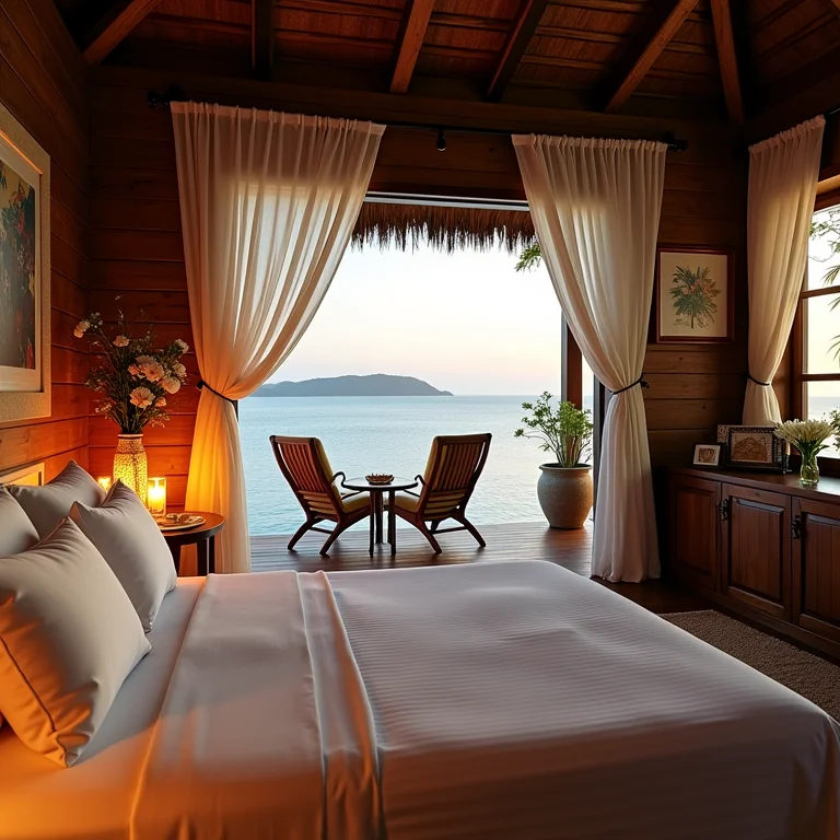 Pousada romântica em Ilha Grande com vista para o mar