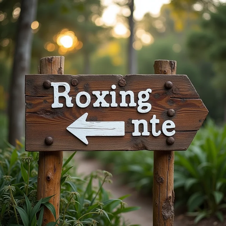 Sinalização rústica indicando local de casamento no Vale do Ribeira