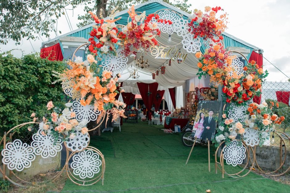 Arco reaproveitável para a festa