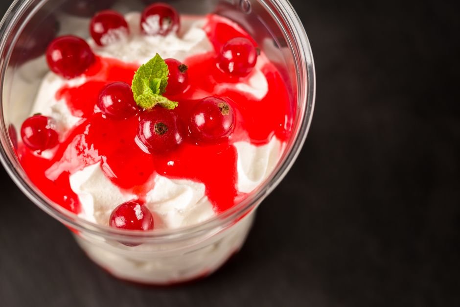 Mousse de frutas com adoçante natural