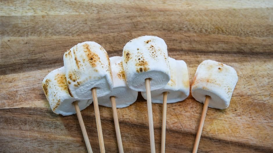 Estação de marshmallow para os convidados